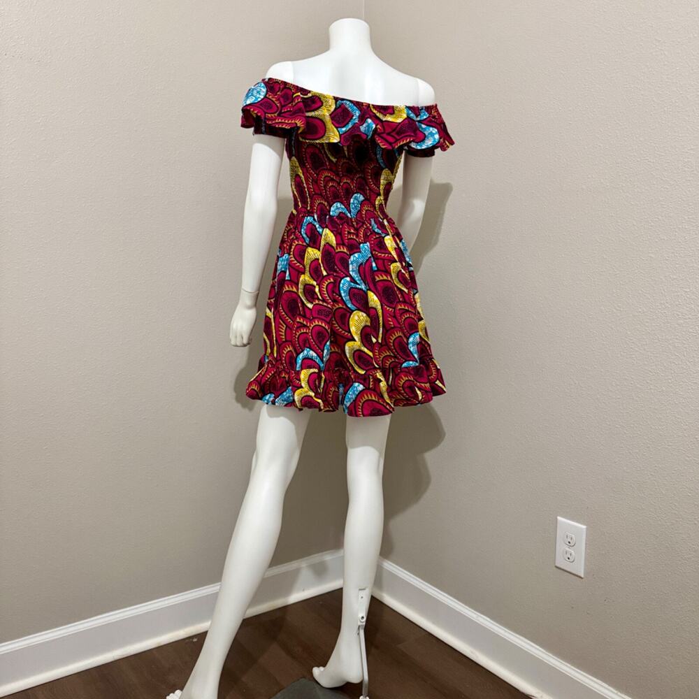 Summer Mini Dress for Women Cotton Blend Vibrant Colors Size S - Picture 4 of 6